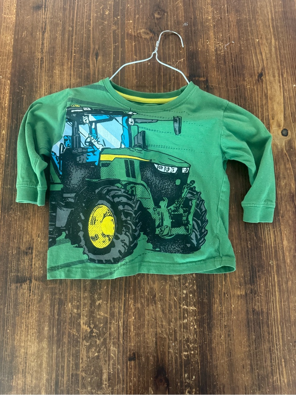John Deere Green Long-Sleeve Tractor Print Tee